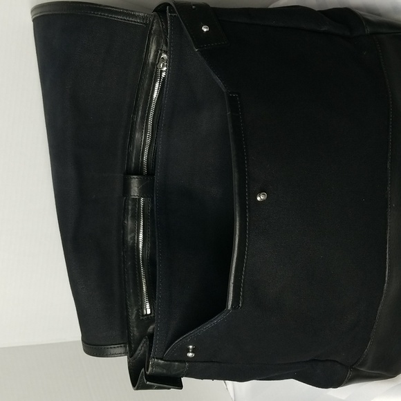 SHINOLA FLAP MESSENGER BAG IN BLACK/CANVAS-LEATHER - Picture 6 of 10